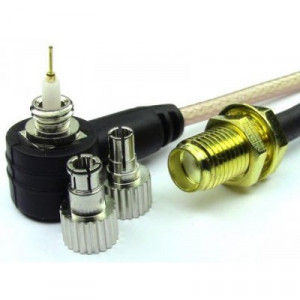 Пигтейл CRC9/TS9- SMA female, сменная насадка/Кабель RG316, 25см/.