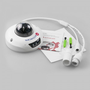 Компактный вандалостойкий IP-купол ActiveCam AC-D4121IR1 lite с микрофоном